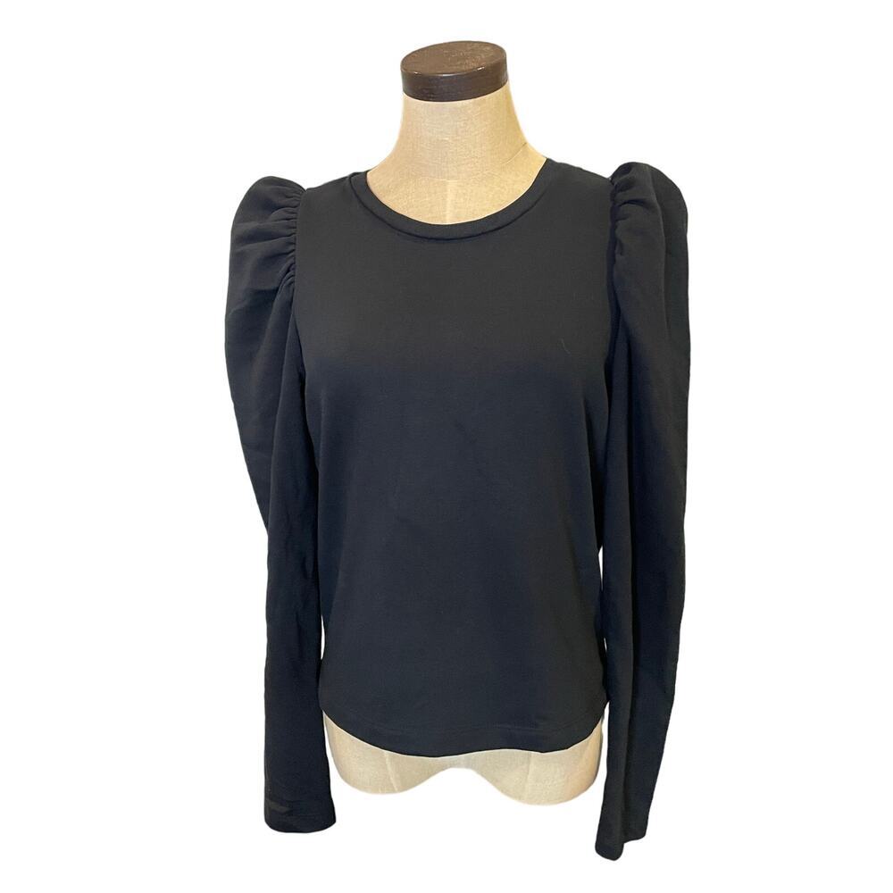 Elegant Black Puff Sleeve Top